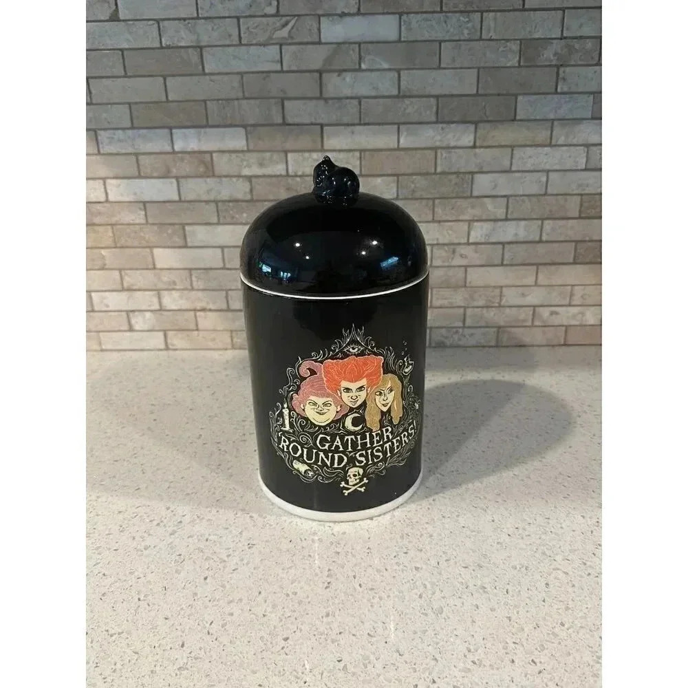Disney Halloween Hocus Pocus Broom Squad 9" Cookie Jar/ Canister‎ with Lid